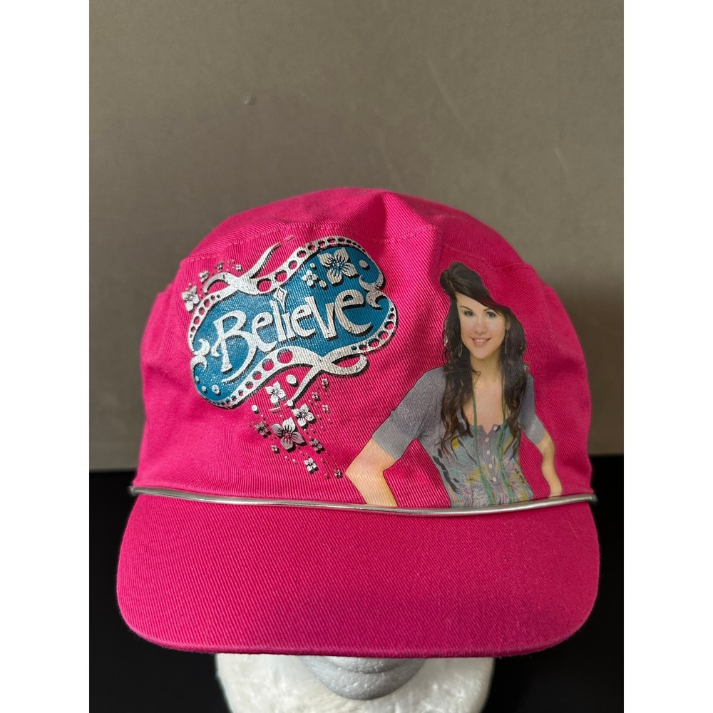Disney Wizards of Waverly Place Hot Pink Selena Gomez Believe‎ Cadet Hat Cap